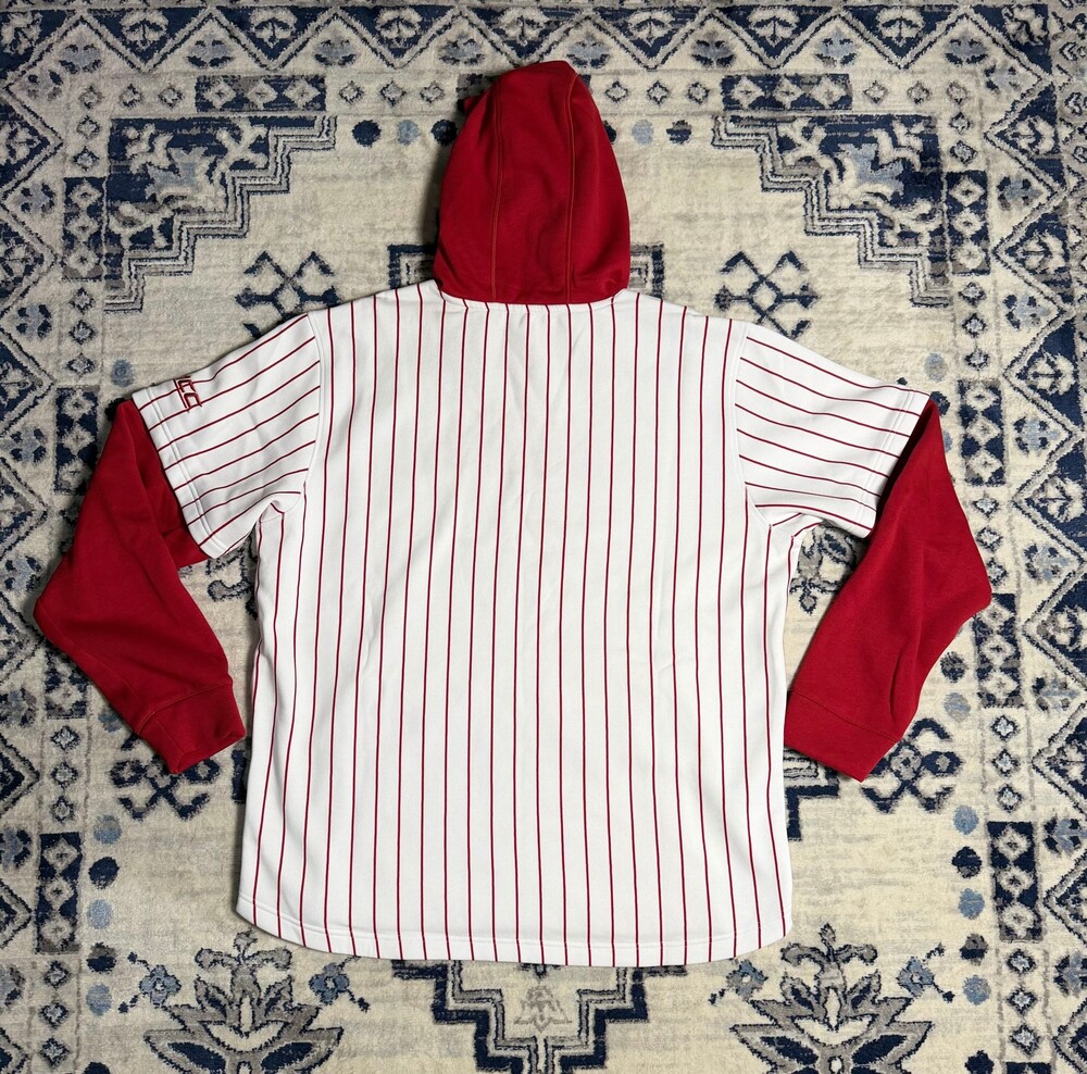 Adidas Wolfpack XL Hoodie White Red Pinstripe ACC Logo